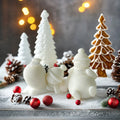 J10-125 Custom Resin Plaster Art Home Decoration Christmas Tree Snowman Santa Claus Silicone Diy Candle Silicone Mold