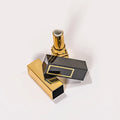 Black Gold square Lip Gloss Packaging Cosmetic Container Empty Plastic Lipstick Tube