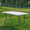 Wholesale HDPE PP Plastic Folding Rectangle Table Durable and Modern Design for Outdoor Furniture Use