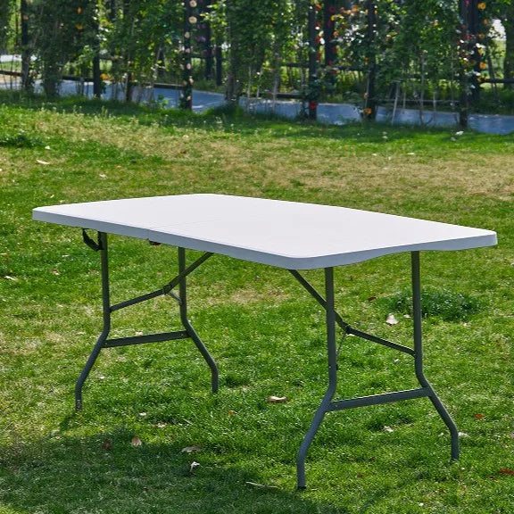 Wholesale HDPE PP Plastic Folding Rectangle Table Durable and Modern Design for Outdoor Furniture Use