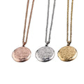 Unisex Gold Plated Photo Medallion Necklace Picture Memory Locket Necklaces Sublimation Jewelry Blanks Necklace
