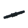 JU Black Plastic 3/32"ID Hose 2.4mm Easy Assembly Barb 2 Ways I Type Air Hose Barbed Straight Tube Connector
