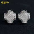 Hip Hop Style Engine Earring Iced Out S925 White Gold Plated Moissanite Mens Earrings