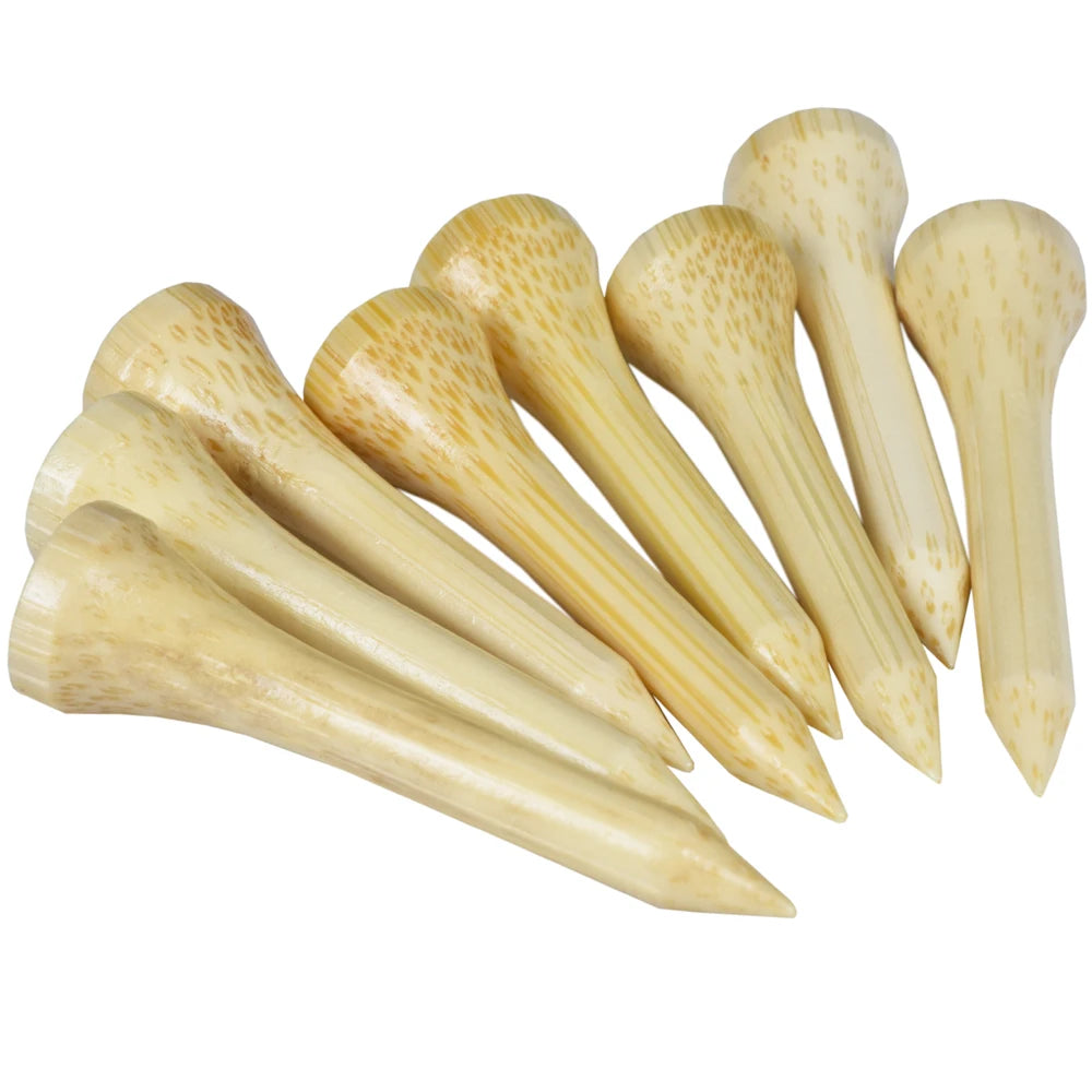 Wholesale 100Pcs/Bag Durable Bamboo Golf Tees with Custom Logo Professional Golf Ball Holder in Sizes 42mm/54mm/60mm/70mm/83mm