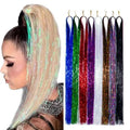 Wholesale in Stock 120cm 48 Inch Hair Tinsel Strands Sparkling Shiny Tinsel Hair Extensions