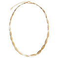 Trendy Twisted Chain PVD 18K Gold Stainless Steel Herringbone Snake Chain Necklace for Women