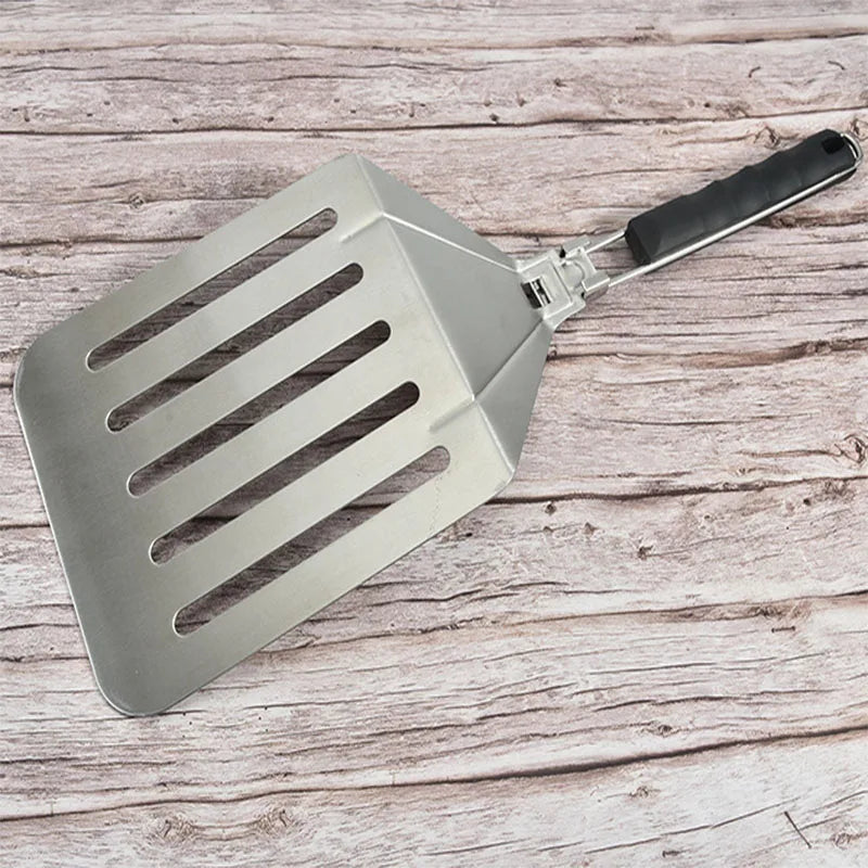 New Disposable Aluminum Non-Stick Pizza Peel with Detachable Kid Paddle Cutter Foldable Handle