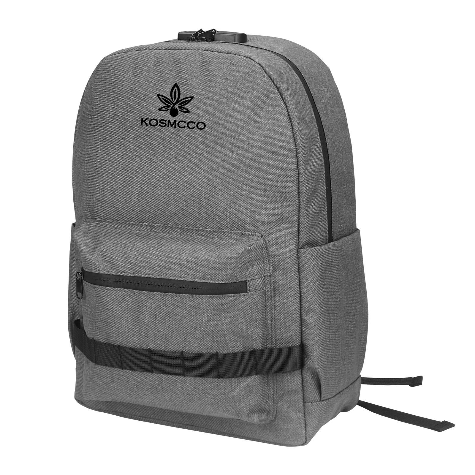 Custom Hemp Smell-Proof Travel Backpack with Carbon Lining and Combination Lock Polyester Herb Storage Smell-Proof Bag