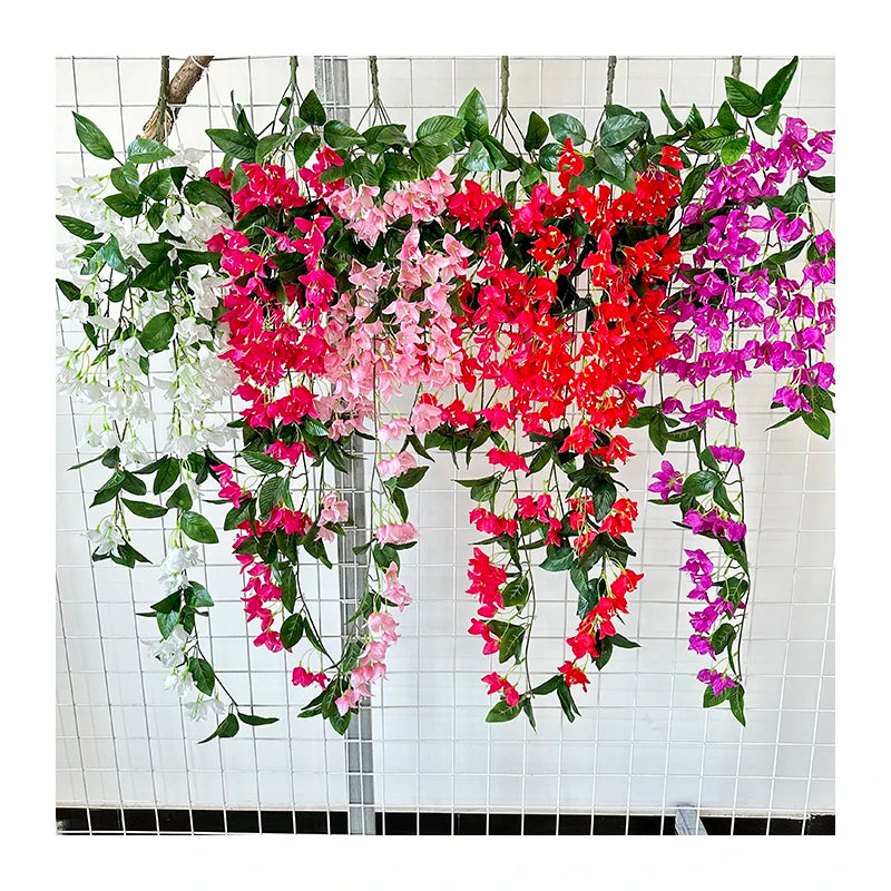 Wedding Road Layout Silk Flower Plum Crane 3-Point Rose Wall Hanging