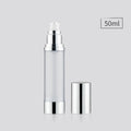 15ml 30ml 50ml Skincare Empty Refillable Lotion Pump Luxury Serum Bottle Silver Airless Bottles