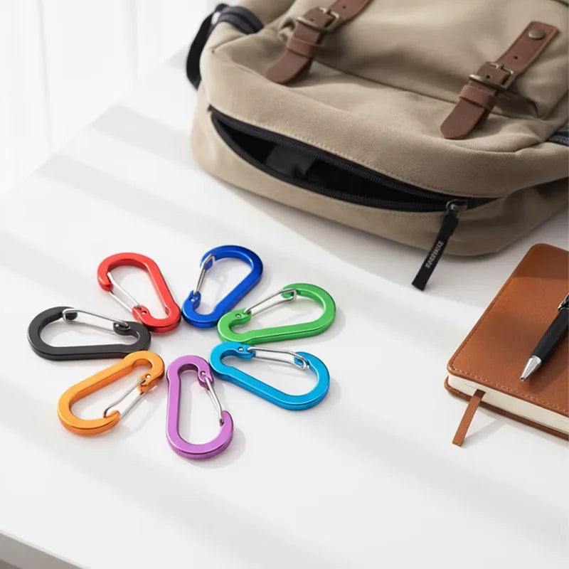 4cm Colorful Anodized S Shape Aluminum Carabiner Hook Mini Clip for Retail Use