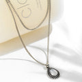 Bohemia Layered Opal Choker Necklace Gemstone Necklace Teardrop Necklace Charm Pendant Statement Jewelry for Women and Girls