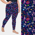 China Factory Wholesale Plus Size Leggings Sport Pants Gym Fitness Workout Flower Bird Printed Over Size Leggings for Women
