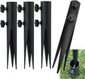 4Pcs Steel Torch Stakes Garden Stakes for Outdoor Lights Metal Ground Spike Replacement Stakes for Live Flame Torches Home Decor