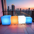 Remote Control Rgb Color Changing Battery Rechargeable Plastic Illuminated Cube Seat Outdoor bar Nightclub Led Cube Chair