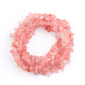 Wholesale Cherry Quartz Tumbled Chip Irregular Shaped Loose Beads for Jewelry Making Nature Crystal