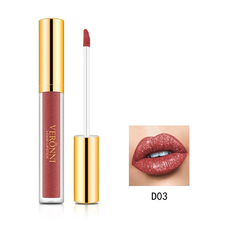 10 Colors Moisturizing Diamond Shine Glitter Lipgloss Cosmetics Long Lasting Liquid Lipstick Lip Gloss