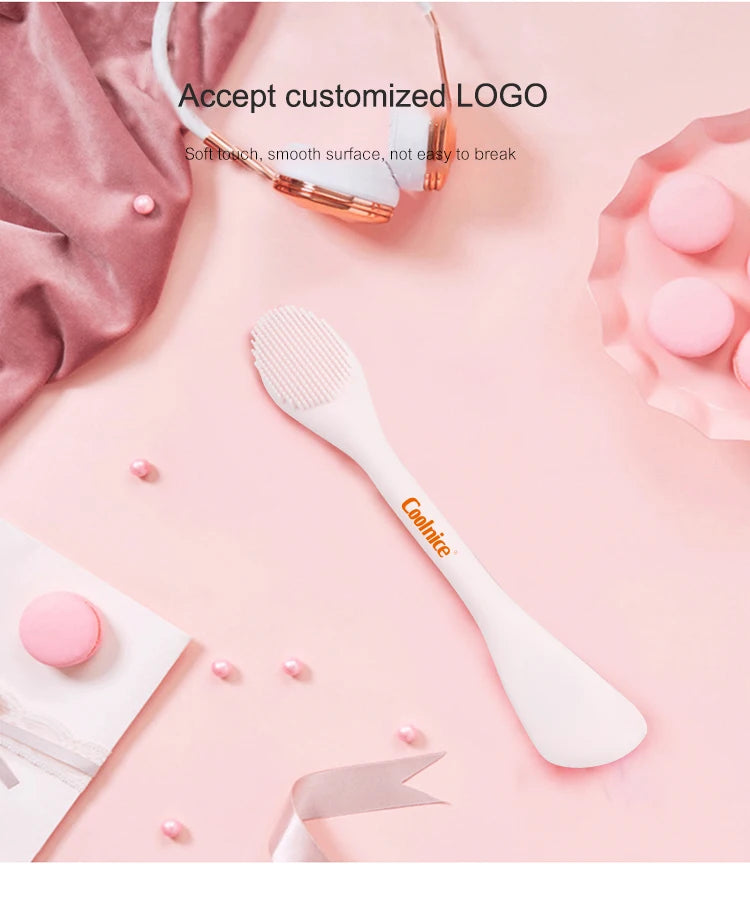 New Fashion Double Head Silicone Face Mask Brush Applicator Multi-function Silicone Facial Cleansing Brush