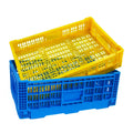 LEADLOONG Eco-friendly Folding Plastic Crates 40-60KG Capacity Customized Color-Collapsible Storage Box for Shopping Mall Use