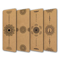 Custom Print Logo 100% Natural Rubber Cork Eco-Friendly Extra Thick Foldable TPE Yoga Mat