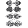 4 Pieces Vintage Sweater Swirl Clip Retro Cardigan Clip Shawl Collar Shirt Brooch Clips Sets for Women