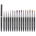 2024 Black Customized Metal Handle Nail Art Brushes Professional Nail Brush From Nail Supplier