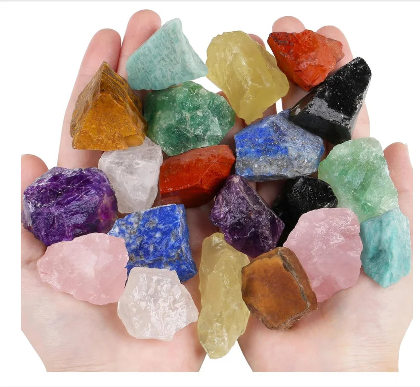 Jewelry Making Natural Rough Stones - Raw Quartz & 7 Chakra Minerals for 12 Constellations Crystal Crafters MegaBDM