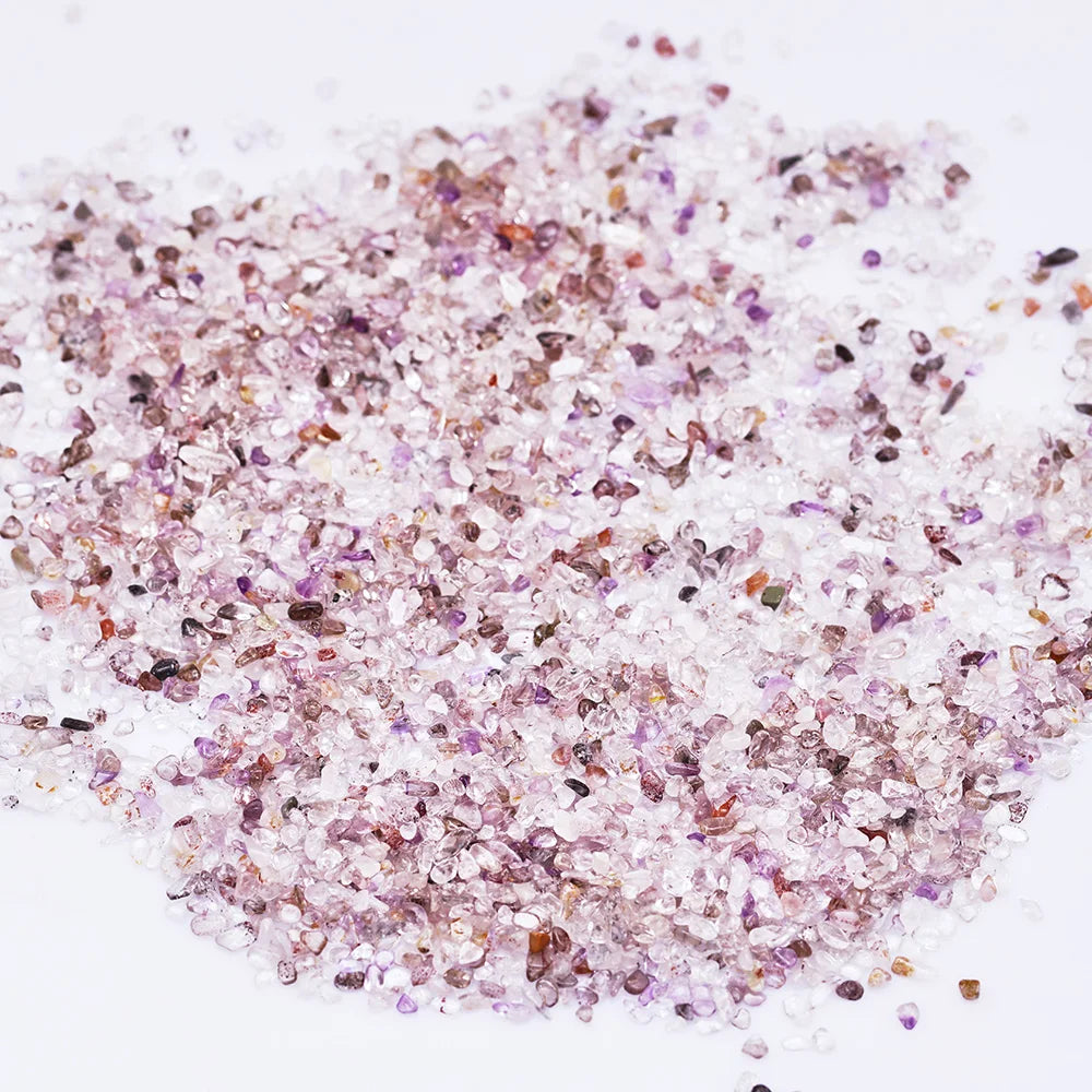 Natural Healing Polished Feng Shui Angel Super Seven Crystal Gravel for Home Wedding Hotel & Kitchen Decoration