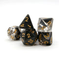 Bulk Black Polyhedral Roller Dice with Translucence D&D Inspired