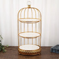 Creative Birdcage Food Display Ceramic Three Layer Dessert Tray Double Layer Cake Plate Afternoon Tea Heart Rack