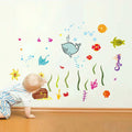 PVC Wall Sticker Underwater World Cartoon Sticker Eco-friendly for Children's Room Removable Eco-friendly Decorative Wall Decals