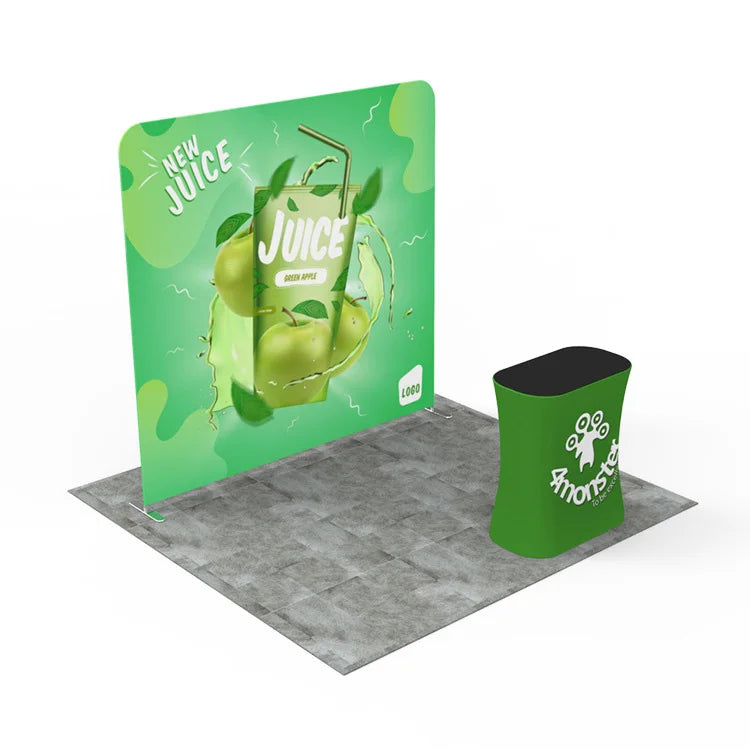 Adjustable Telescopic Banner Pop up Display Fabric Pop up Stand Exhibition Wall Banner Trade Show