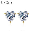 CZCITY Fashion Earing for Women Elegant Women Silver Stud 2026 925 Sterling Silver Earrings Heart Shaped Earring
