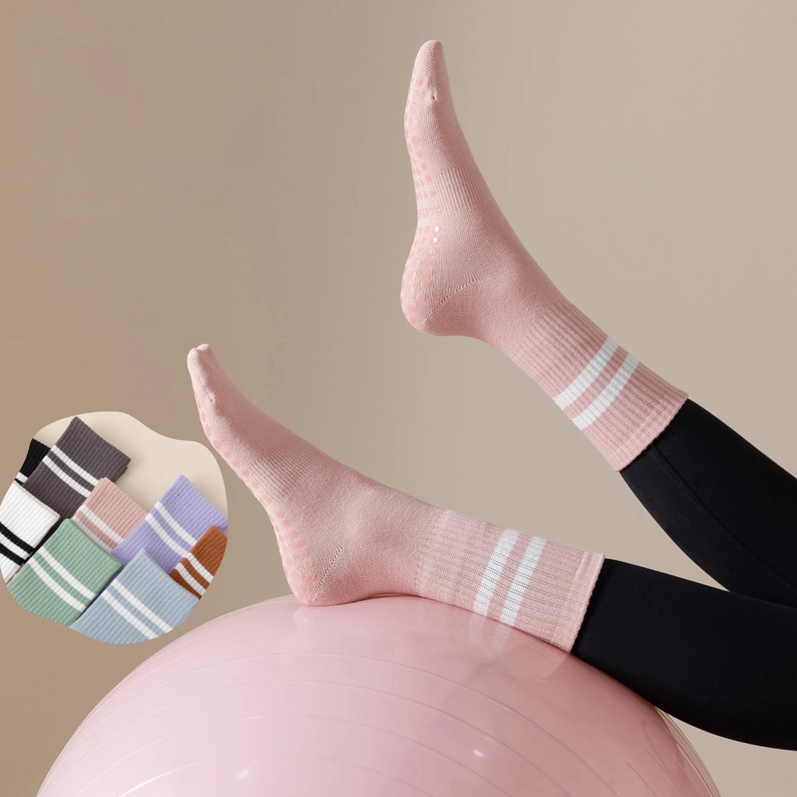 Jingwen OEM Calcetines De Yoga Floor Non-slip Socks CE OEKO-TEX Adult Yoga Socks Wholesale