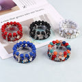 Popular Designer Handmade Boho Glass Beaded Jewelry  Elephant Pendant Stretch Charms Couple Bracelets