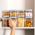 China Wholesale Plastic Jar pantry Cereal Kitchen Storage Organizer One Touch Button Innovative Airtight Food Storage Container
