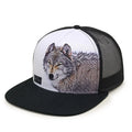 Customized 5 Panel Sublimated Print Trendy Mesh Flat Brim Snapback Trucker Hat Cap