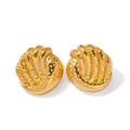 J&D 2023 Fashion New Arrival Tarnish Free Waterproof 18k Gold Plated Stainless Steel Stud Earrings for Women