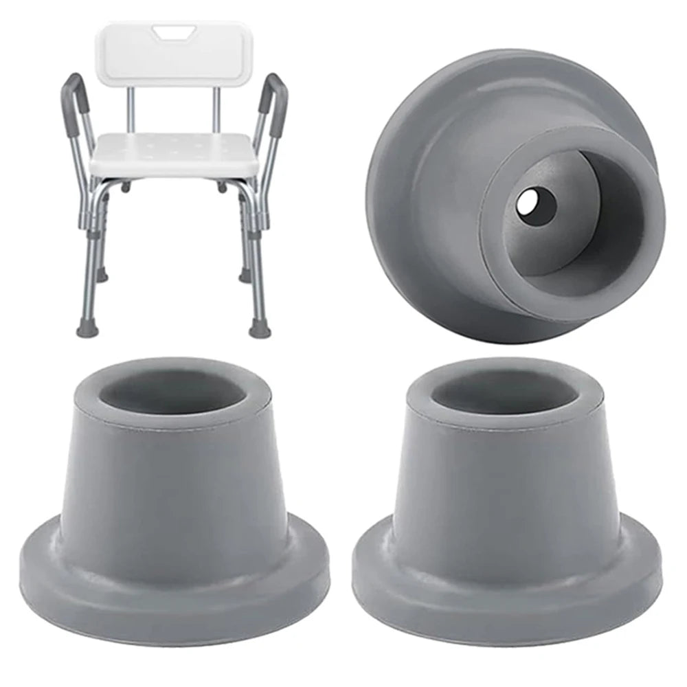 Universal 28mm Non-Slip Rubber Replacement Cane Tips 4pcs Reusable Crutch Tips for Walking Sticks Bath Benches Canes