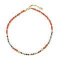 Fashion Turquoise Egg Yolk Shell Natural Stone Red Agate Necklace Women MegaBDM