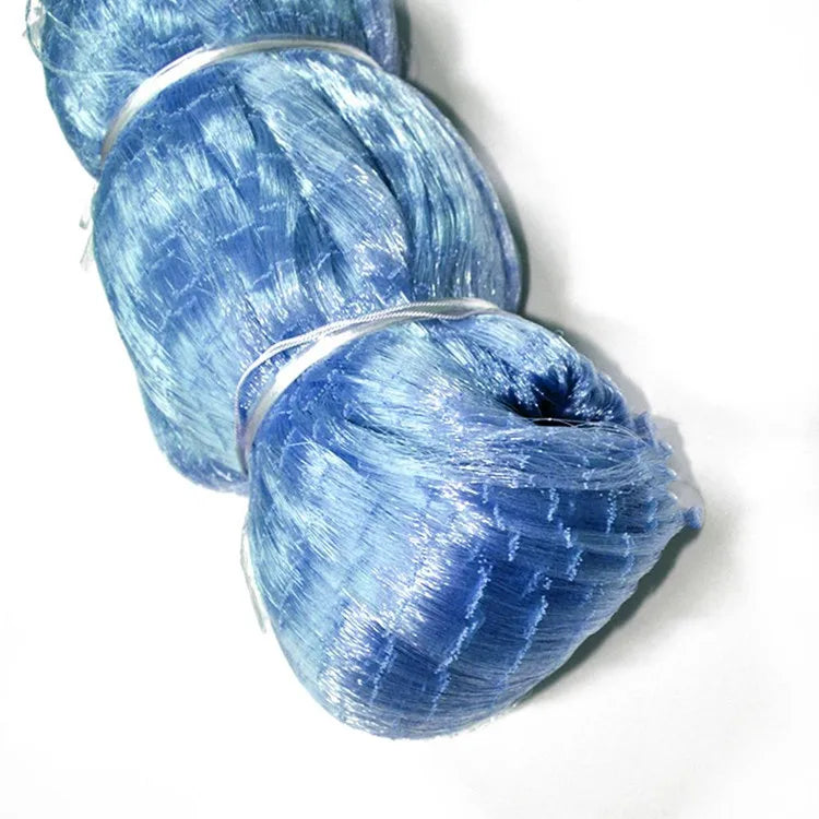 Commercial 0.08mm-0.20mm Thickness 14md-75md Light Blue Nylon Monofilament Fishing Net 180m Double Selvage 1.3cm-20cm JIA NUO