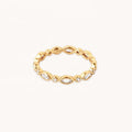 LOZRUNVE Sterling Silver 925 Jewelry Factory 18k Gold Vermeil Delicate Bezel Marquise Eternity Ring