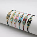2025 Handmade Bohemian Style Geometric Pattern Seed Bead Miyuki Beaded Bracelet for Women Trendy Jewelry Couples Stylish Gift