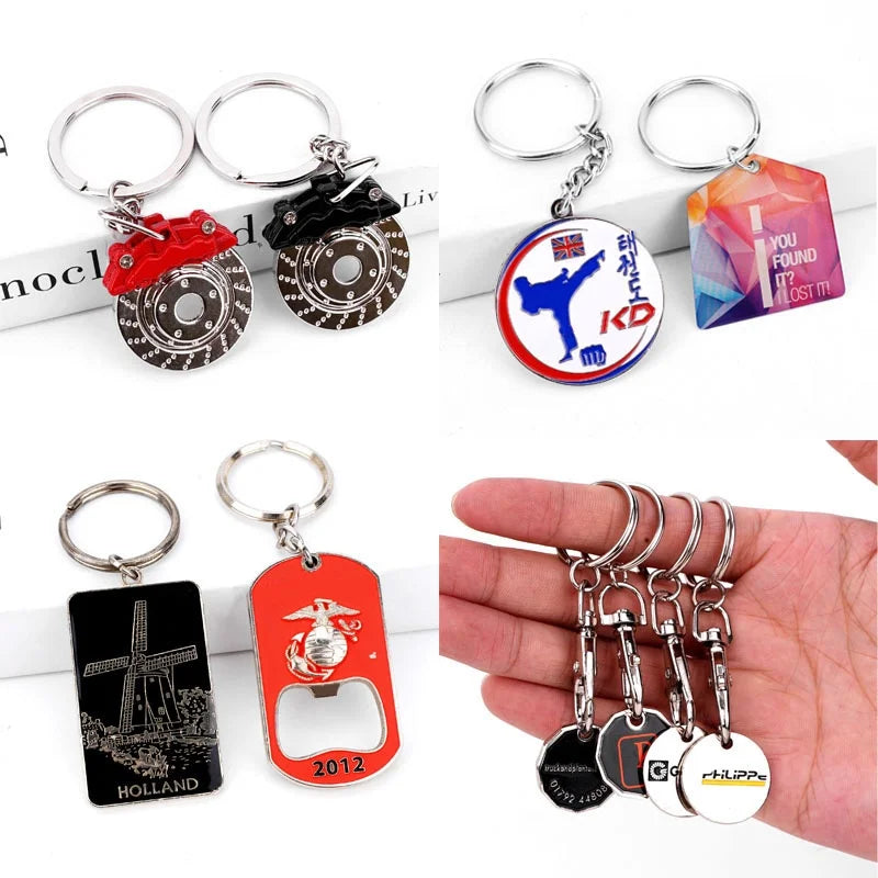 Wholesale Luxury Keychain Metal Keyring Key Ring Car Keychains Custom Metal Custom Logo Design for Souvenir Gifts