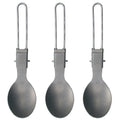 Outdoor EDC Gear Foldable Emergency Earthquake Survival Kit Titanium Spoon for Camping