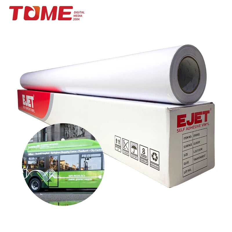 ODM Suppliers Wholesale Prices Glossy White Self Adhesive Vinyl Rolls Digital Printing