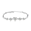 SZJINAO Gold Color S925 Sterling Silver Women Jewelry Diamond Tennis Bracelet Adjustable Moissanite Bracelet