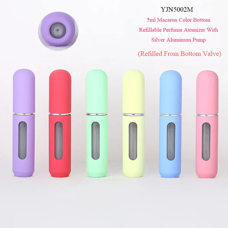 MUB New Style 5ml Bottom Refillable Luxury Travel Portable Aluminum Mist Spray Perfume Bottle OEM