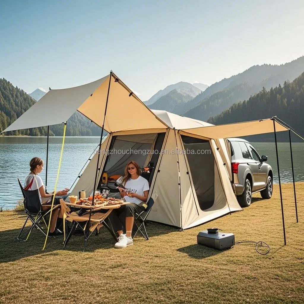 SUV Car Tent CXZ-675 Single Layer Rear Tailgate Shade Awning for Outdoor Camping Vehicle SUV Tent Car Tailgate Tents
