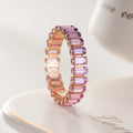 New Design Natural Pink Sapphire 18k Real Gold Ring